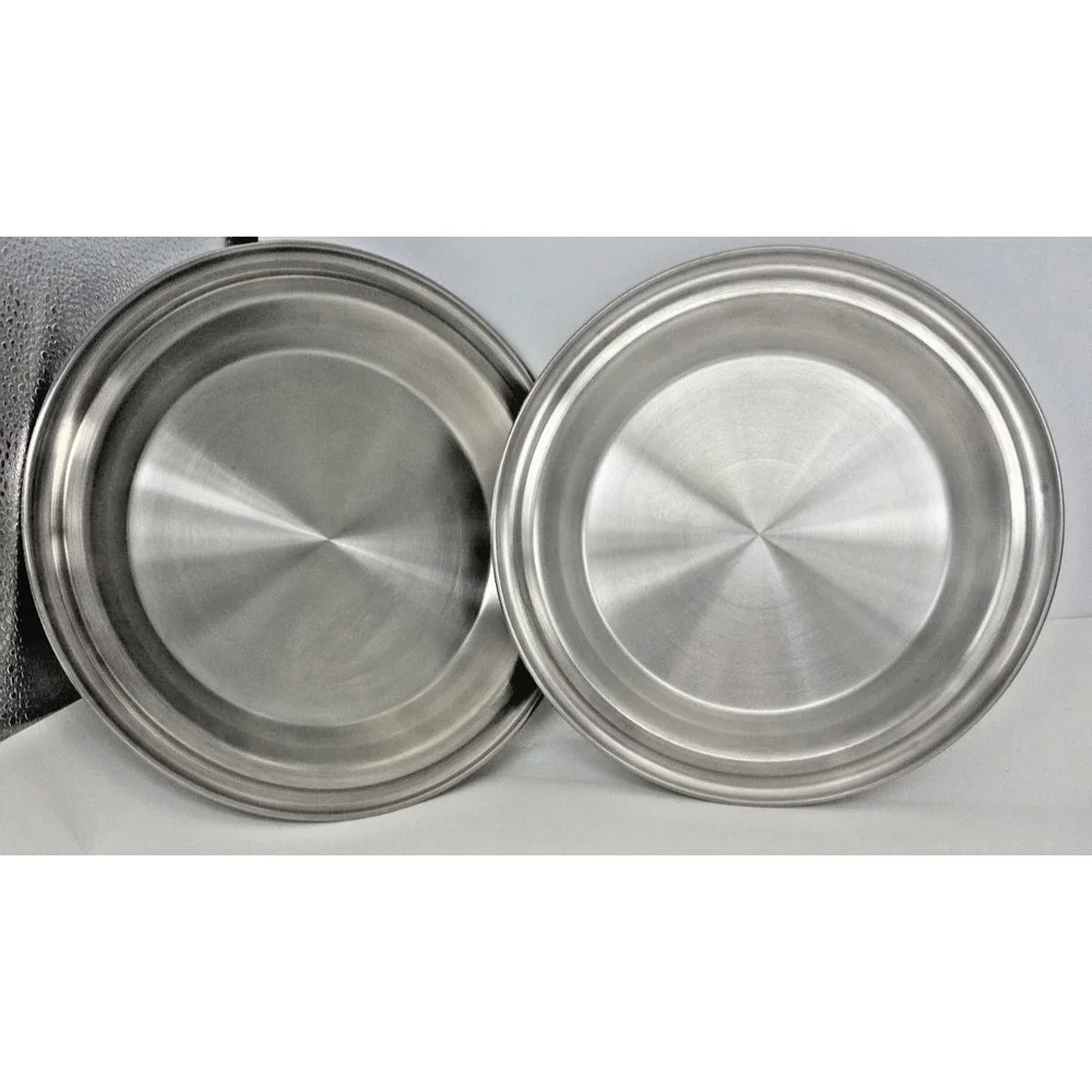 Saladmaster Stainless Steel Two-Piece Set 9 Inch 22 cm Silver - Pie Pans
